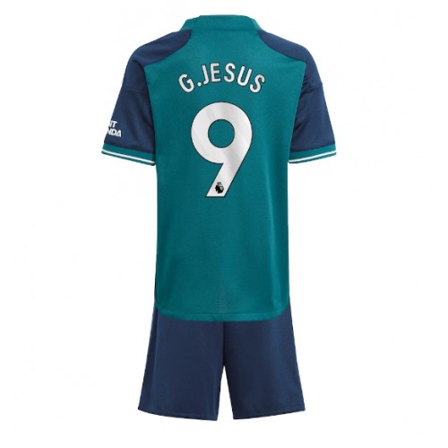 Fotbalové Dres Arsenal Gabriel Jesus #9 Dětské Alternativní 2023-24 Krátký Rukáv (+ trenýrky)